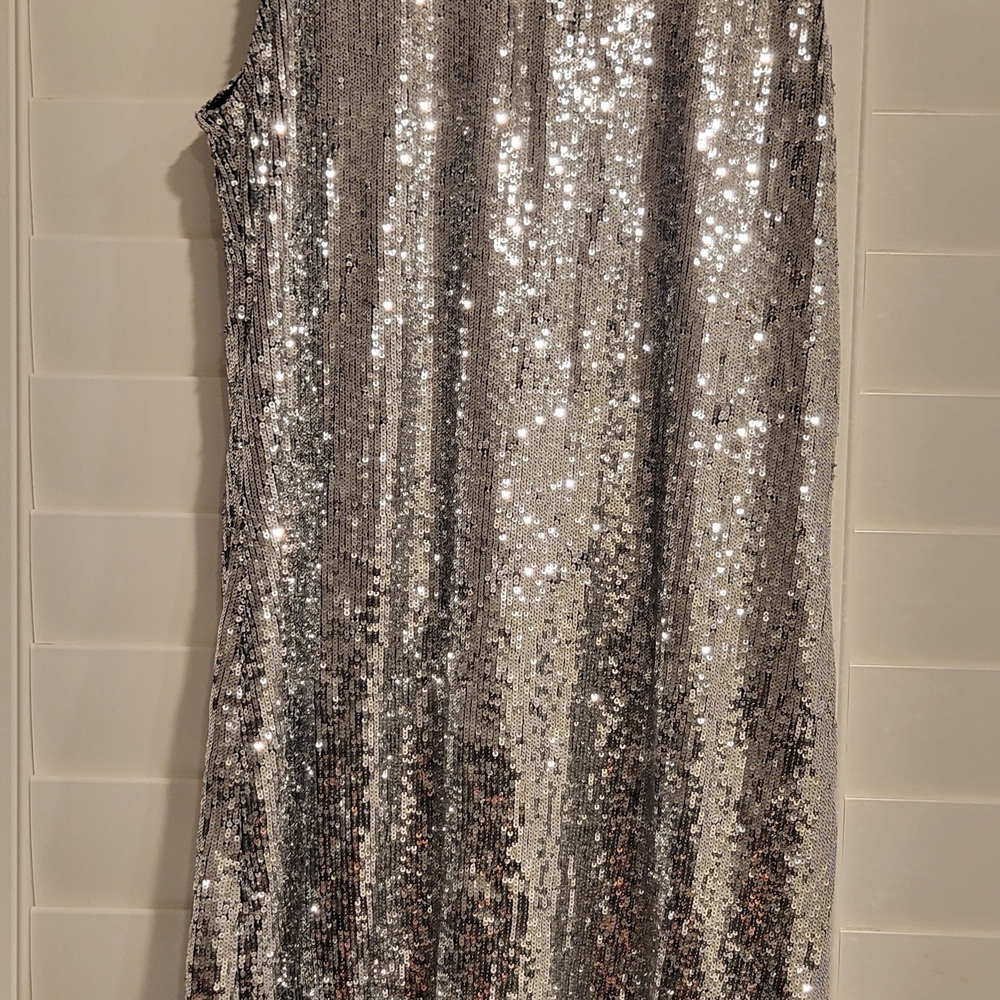 Tory Burch Silver Sequin Dress